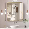 thumbnail image 2 of EDX Bathroom Mirror 32"x 40"Wall Mirror with Rectangular Metal Frame, Gold, 2 of 7