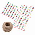 thumbnail image 3 of 200pcs Natural Wooden Mini Clothespins Clip Peg with 1 Roll 50 Meter Jute Twine Crafts Decor, 3 of 4