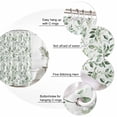 thumbnail image 3 of Sage Green Leaf Bathroom Shower Curtains with 12 Hooks Polyester Waterproof Shower Curtain for Stalls and Bathtubs Country Eucalyptus Nature Plant Branch Decorative Bathroom Curtain 36x78 Inches, 3 of 8