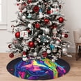 thumbnail image 5 of Pofeuu Neon Pop Art Pitbull Print Christmas Tree Skirt, Merry Christmas Skirt Xmas Tree Ornaments for Xmas Holiday Party Decorations-48", 5 of 7