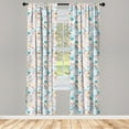 thumbnail image 3 of Ambesonne Floral Curtains, Pastel Daisies, Pair of 28"x84", Multicolor, 3 of 5