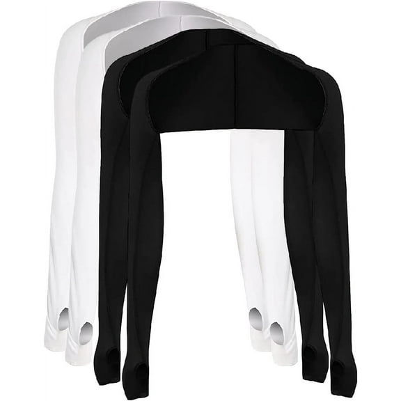 4 Pieces UV Sun Protective Cooling Shawl Arm Sleeve with Thumb Hole for Women Men Cycling Sports Sleeves