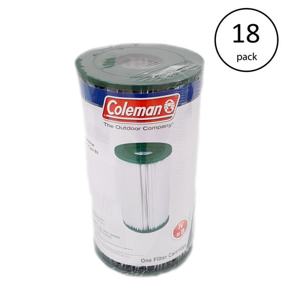 Coleman Swimming Pool Filter Pump Replacement Cartridge Type IV, Type B(18 Pack)