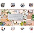 thumbnail image 5 of Cute Bakery Desk Mat Kawaii Mousepad, Cute Japanese Anime Street Aesthetics Gaming Desk Pad XXL, Pastel Brown and Green Plants Mouse Pad Office Decor Computer Mat Keyboard Mouse Mat 31.5" x 15.75", 5 of 6