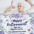 thumbnail image 7 of Happy Retirement Gifts for Women, Retirement Gifts for Women 2023, Best Goodbye Retirement Gifts for Friends, Teachers, Nurses, Doctors, Coworker Soft Flannel Retirement Blanket Throw(40"x50"), 7 of 7