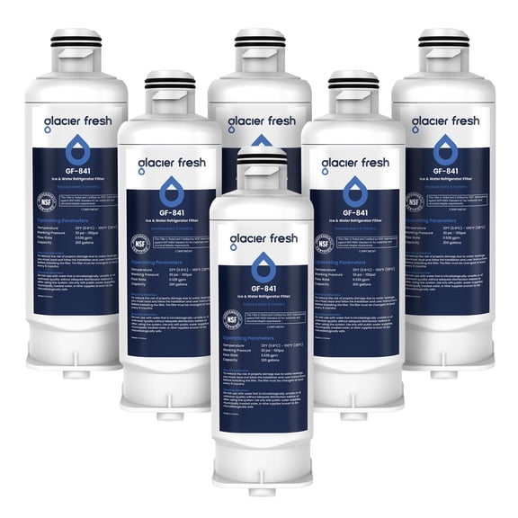 GLACIER FRESH DA97-17376B HAF-QIN Refrigerator Filtered Water Filter Replacement for HAF-QIN/EXP, DA97-08006C, RF23M8070SG, RF23M8070SR, RF23M8090SG, RF23M8090SR (6Pack)