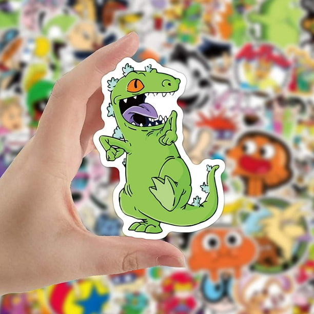 100 Adesivi Vintage Cartoon Anni 90, PVC Impermeabile Per Laptop, Valigia, Skateboard, Bottiglia, Regalo Per Ragazzi