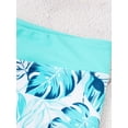 thumbnail image 7 of iEFiEL Kids Big Little Girls Floral Pattern Printed Swimwear Two Piece Tankini Set Bathing Suit Turquoise 6, 7 of 7