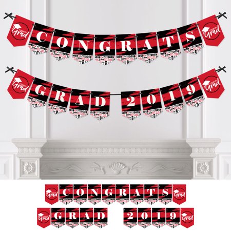 Red Grad - Best is Yet to Come - Red Graduation Party Bunting Banner - Grad Party Decorations - 2019 Red