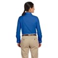 thumbnail image 2 of The Harriton Ladies Long Sleeve Oxford Shirt with Stain-Release - FRENCH BLUE - 4XL, 2 of 2