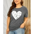 thumbnail image 4 of XCHQRTI Love Shirts for Womens Plus Size Graphic Tshirt Short Sleeve Valentine's Day Tee Oversized Casual Summer Tops, 4 of 8