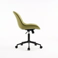 thumbnail image 5 of YOUNIKE Desk chair, Armless Swivel Office Chair, Faux Leather Task Chairs, Upholstered Computer Chair, Home Chair with Wheels, Bedroom, Dorm, Living Room, Avocado Green, 5 of 15