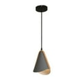 thumbnail image 1 of Xtricity - Pendant Light, 7.5 '' Width, From the Celeste Collection, Gray and Wood, 1 of 4