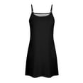 thumbnail image 4 of Jzuxvd Sleepwear Nightgowns for Women Built in Shelf Bra Casual Sexy Padded Full Under Dresses Black XXL, 4 of 7