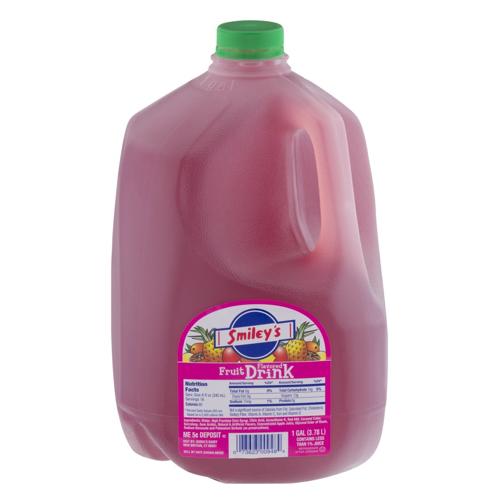 Smiley's Fruit Flavored Drink, 1 Gallon