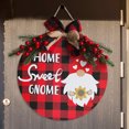 thumbnail image 2 of Coofit Welcome Sign Set Round Plaid Front Door Decor Door Hanging Sign for Christmas, 2 of 10