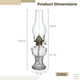 thumbnail image 4 of 2PCS Glass Oil Lamps for Indoor Use Vintage Kerosene Lamp Oil Lantern Kerosene Lantern with 2 Wicks, 4 of 5