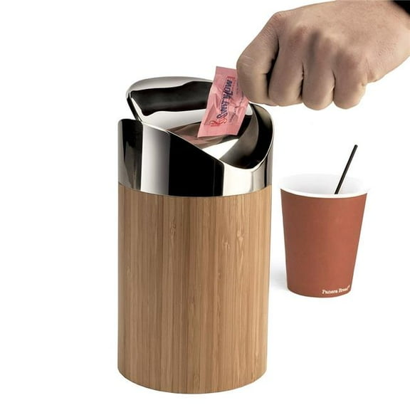 Cal-Mil Bamboo Counter Trash Bin