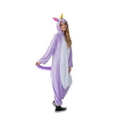 Urban Nomads Animal Pajamas Onesie for Adult Unisex Cosplay Costume Plush One Piece - Purple Unicorn