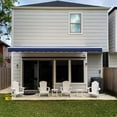 thumbnail image 2 of Awntech 24 Ft Destin Right Motorized Heavy Duty Patio Retractable Awning with Protective Hood (288in x 10.38in x 120in), Navy, 2 of 6
