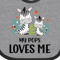 thumbnail image 4 of Inktastic Zebra My Pops Loves Me Boys or Girls Baby Bib, 4 of 4