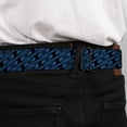 thumbnail image 4 of GM General Motors Belt, Seatbelt Buckle Belt, Diagonal Retro Chevy Bowtie Monogram Black Blues, Youth 22 to 32 Inches, 4 of 9