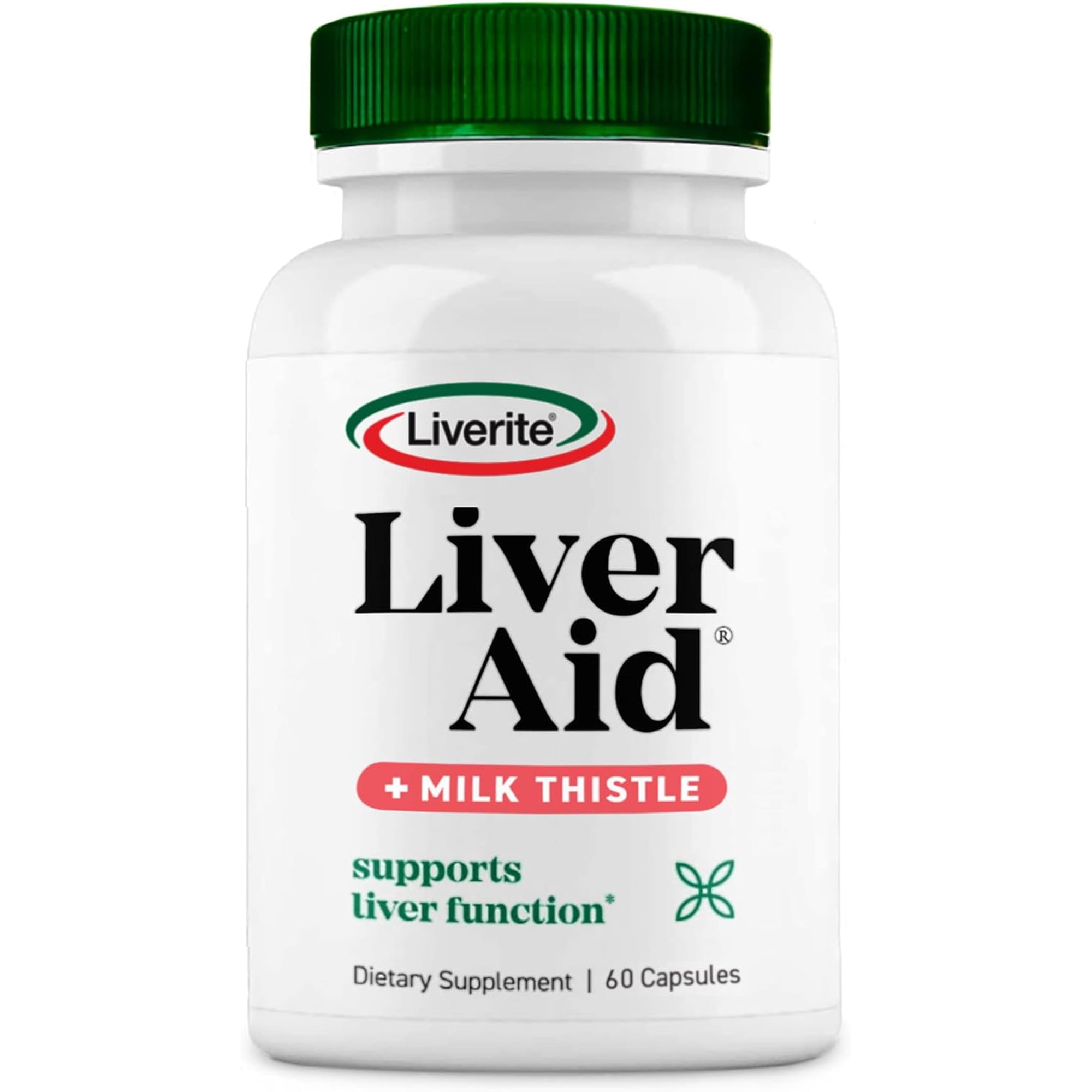 Liverite Liver Aid with Milk Thistle for Liver Support and Energy Boost - 60 Capsules
