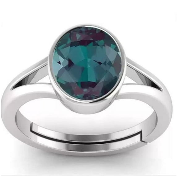 Natural Certified Alexandrite Ring 925 Sterling Silver Ring Color Change Stone Amazing Ring Oval Cut Purple Alexandrite Gift Ring Birthstone Gift