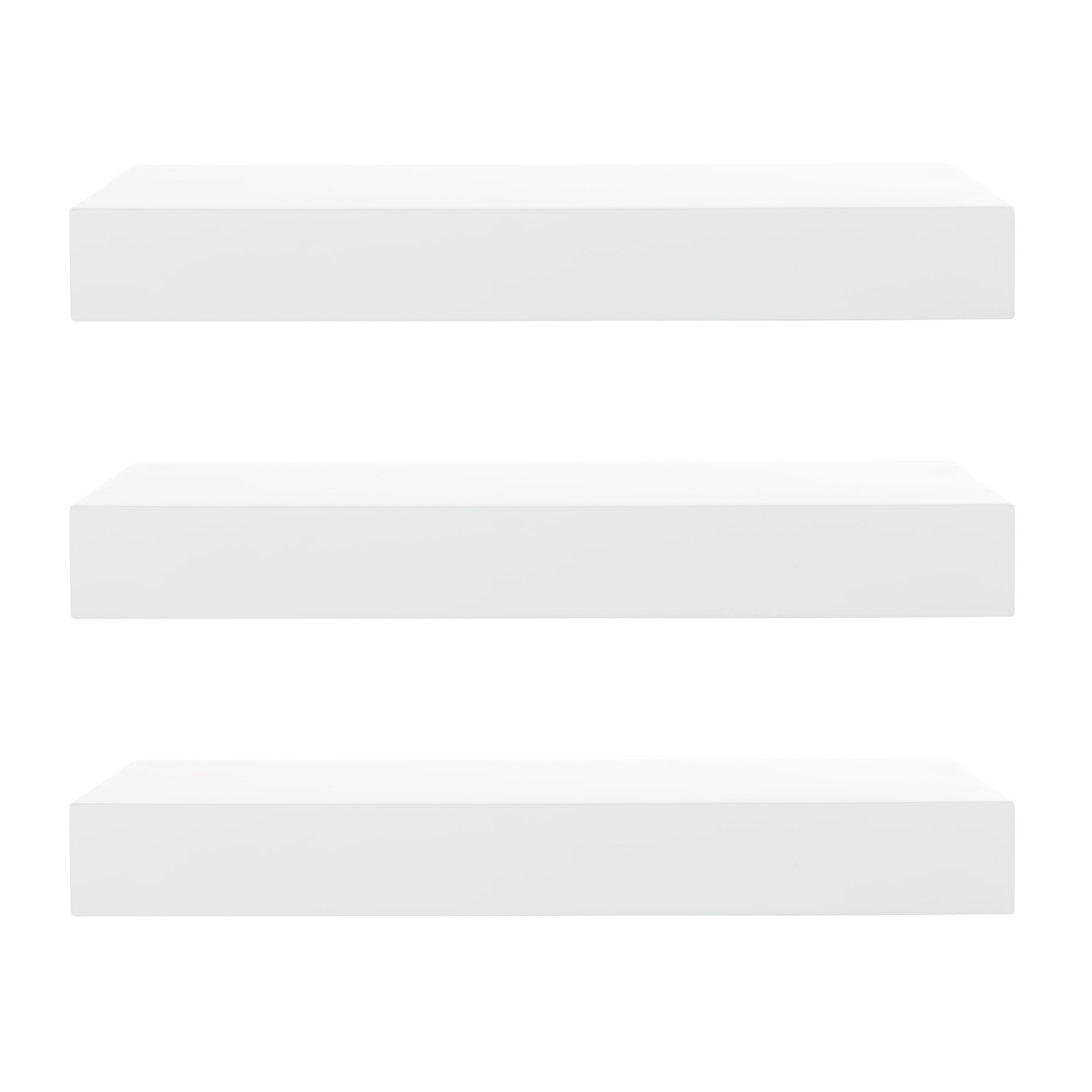 kieragrace Stockholm Maine Floating Wall Shelves White, 12", Pack of