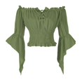 thumbnail image 1 of Blusa Mingyuezai Renaissance Peasant con hombros descubiertos 2XL para mujer, 1 of 6