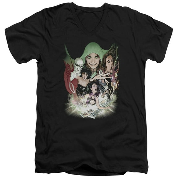 Dcr/Justice League Dark S/S Adult V-Neck T-Shirt Black
