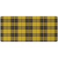 thumbnail image 1 of Mouse Pad Yellow Tartan Plaid Premium WaterResistant Mousepad NonSlip Rubber Base with Stitched Edges Perfect for Computers, Laptops, and Gaming Extended Size 40x90cm, 1 of 5