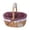 Purple, variant on Wicker Picnic Basket with Liner, Hand-Woven Storage Basket with Handle, Removable Lined Basket for Picnic Food, Wedding Decor & Photography