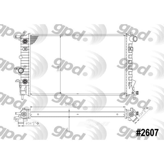 Radiator Fits select: 2001-2004 SATURN LW300, 2001-2003 SATURN L300
