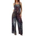thumbnail image 2 of Arvbitana Women's Strap Overalls Jumpsuits Casual Summer Boho Print Baggy Overalls Bib Wide Leg Jumpsuits with Pockets, 2 of 9