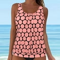 thumbnail image 2 of Hessimy Women Underwire Tankini Top Only High Neck Bathing Suit Top Tummy Control Swimsuit Top Ruched Swim Top Without Bottom(Z014-Pink,3XL), 2 of 7