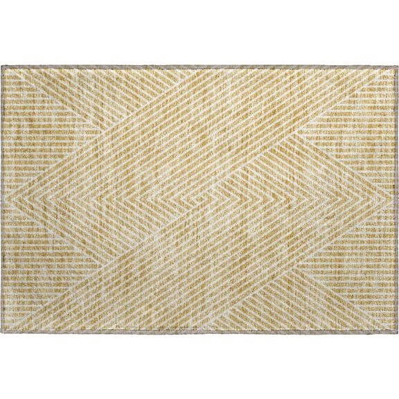 Dalyn Rugs Premium Machine Washable Mayfield AMF937 Gold 1'8" x 2'6" Rug