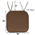 thumbnail image 3 of Herringbone Memory Foam 16 x 16 Chair Pad With Ties Brown 2 Pack, 3 of 3