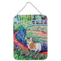 Carolines Treasures 7298DS1216 Corgi Footbridge Wall or Door Hanging Prints 12x16 multicolor