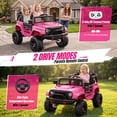 thumbnail image 2 of Wisairt 24V Ride on Cars, 4WD 800W Ride on Toys for Big Kids, Power Car Wheel with Remote, Kids Electric Car with 2 Seater, Music, LED Lights, Seat Belt, 3-8 Years Old, Pink, 2 of 9