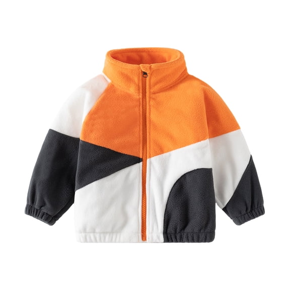 LYMAYTER Kids Boys Zipper Jacket Toddler Shaker Long Sleeves Outerwear Fall Winter Warm Fleece Cardigan Coat for 2-10 Years