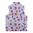 thumbnail image 5 of Xixirimido Purple Bee Christmas Poinsettia Gifts Pattern Girls Boys Zippered Vest Warm Soft Fleece Vest for Kids Sleeveless Stand Collar Jacket with Pockets Fall Winter Outerwear for 4T, 5 of 6
