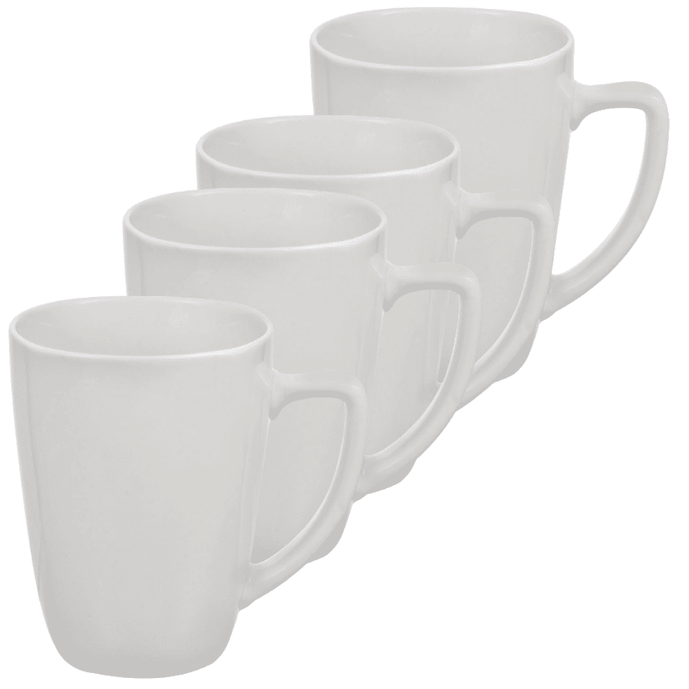 Coffee Mugs Contemporary White Square Stoneware Mugs 12 Oz Coffee 