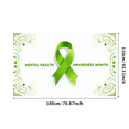 thumbnail image 5 of LUUFILx Mental Health Awareness Month Banner Green Ribbon Backdrop Decoration Event Promotion Office School Awareness Display Background Party Supplies Decor, 5 of 7