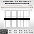 thumbnail image 5 of HEI! DEAR 1" Matte Gold Round Ball Adjustable Single Curtain Rod for Windows,36-88", 5 of 7