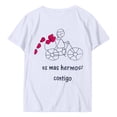 thumbnail image 5 of Women's Casual Loose Crewneck Tee | Short Sleeve Top For Comfort & Style Stripe Tee T Shirt Women Womens Compression Shirts Long Sleeves Women Shirt Rayon Long Sleeve Shirt Women Women Long Sleeve, 5 of 5
