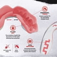 thumbnail image 5 of SAFEJAWZ Sports Mouth Guard with Case, Slim Fit Adult and Junior Mouthguard (Youth <11 Years, Pink Fangz), 5 of 7
