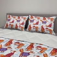 thumbnail image 2 of Fox Comforter & Sham Bedding Set, Snow Foxes with Winter Sweaters and Scarf Cartoon Vulpe Friends in Cozy Environment, 3 pcs Duvet Set Microfiber Filling Quilt, 5 Sizes, Multicolor, by Ambesonne, 2 of 4