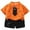 Orange, variant on KKBOTIVE Toddler Boy Clothes Train Dinosaur Collared Short Sleeved T Shirt Set Cute 2 Piece Outfits for Kids Summer, White Size: 2-3 Years