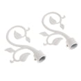 thumbnail image 4 of 2 Pcs Support de Rideau Barre Décorative Fenêtre Élégante Confortable Type 2 - Blanc, 4 of 5